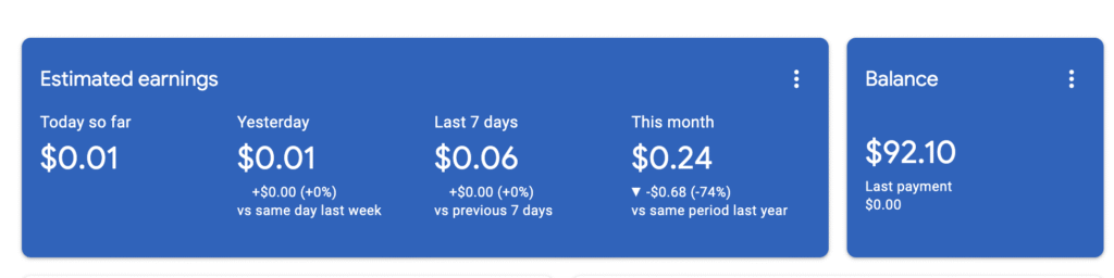 Adsense Screenshot